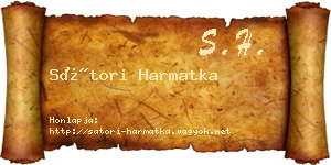 Sátori Harmatka névjegykártya
